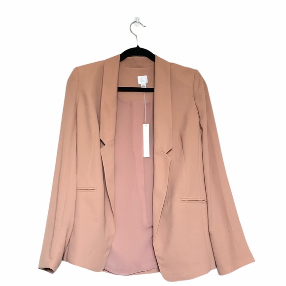 Lauren Conrad Taupe Crepe Boyfriend Blazer Size 6 - Picture 3 of 15